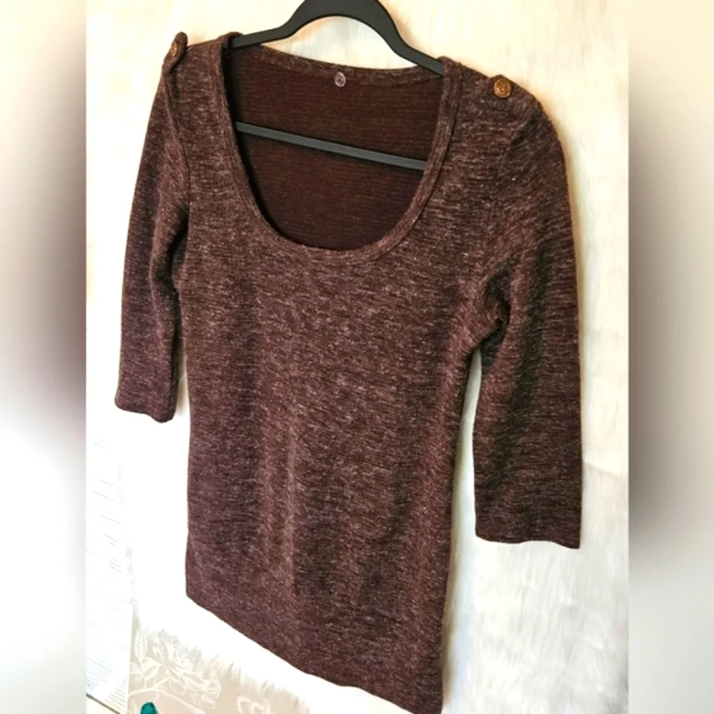 Vintage Warm Mocha Knit Mimi Sweater Dress/Tunic - Picture 3 of 7